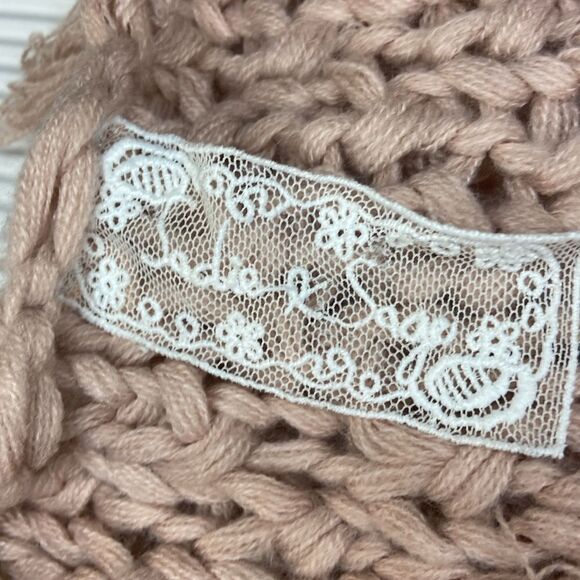 Dusty Rose shag Loop Knit Cardigan Sadie & Sage M/L - Picture 6 of 7